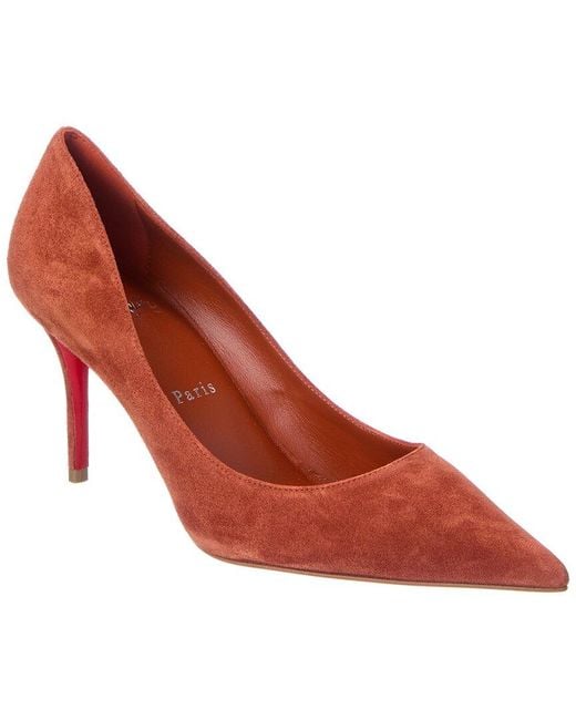 Christian Louboutin Red Miss Z 80 Suede Pump