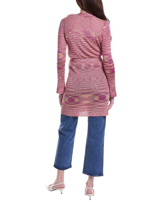 L'Agence Red Spacedye Cardigan