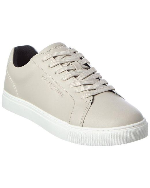 Karl Lagerfeld White Avenix Leather Sneaker for men
