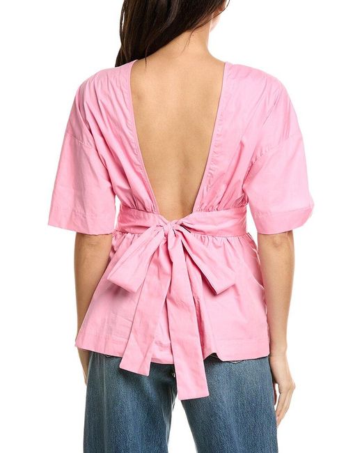 Estellina Red Solid Blouse