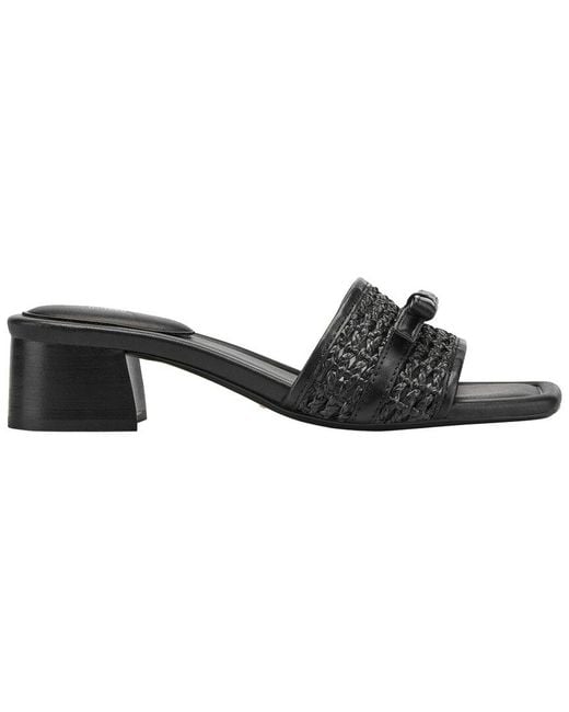 Rockport Black Clarice 2 Raffia & Leather Sandal