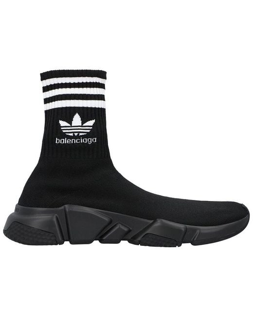 Balenciaga Black X Adidas Speed High-Top Sneaker for men