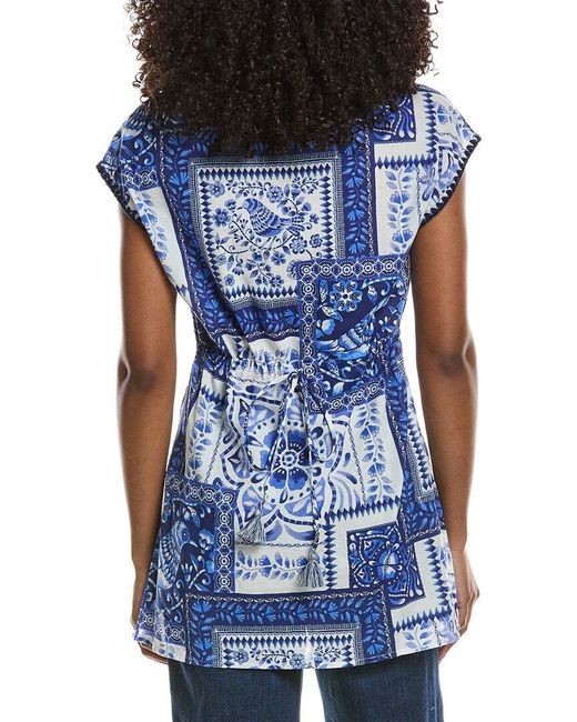 Johnny Was Blue Dolman Tunic