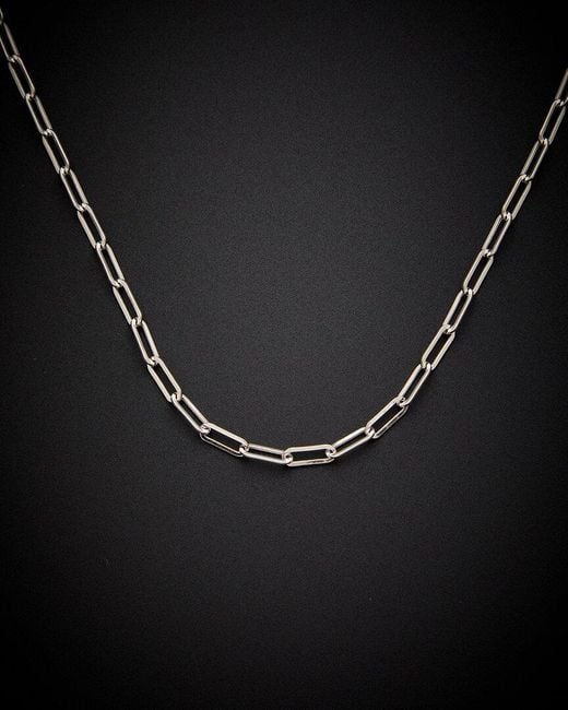 Italian Gold Black 14k Paperclip Chain Necklace