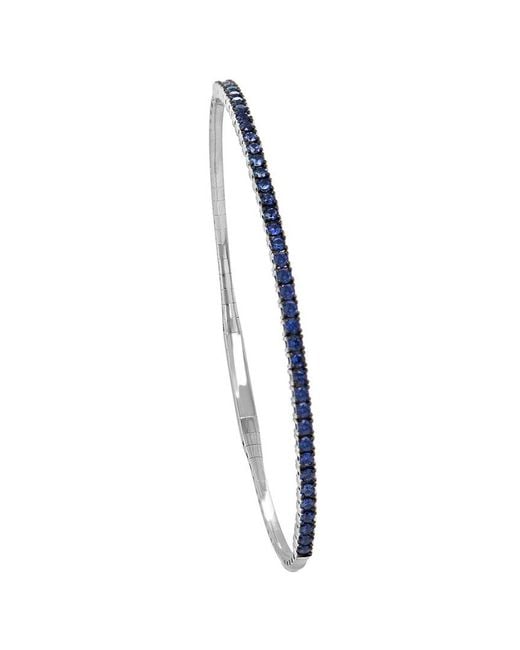 Sabrina Designs White 14k 1.23 Ct. Tw. Diamond & Sapphire Bangle