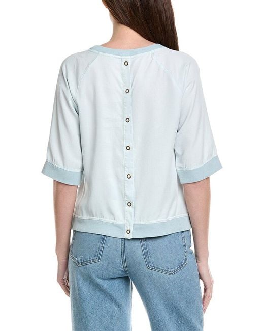 XCVI Blue Linton Top