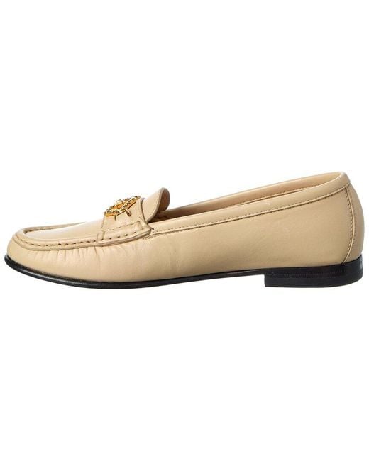 Sergio Rossi Natural Sea Scale Leather Loafer