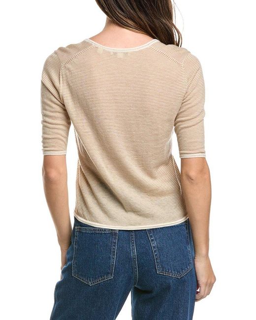 Vince Blue Micro Stripe Cardigan