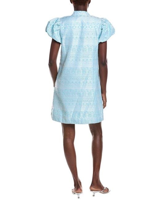 Sail To Sable Blue Button Front Mini Tunic