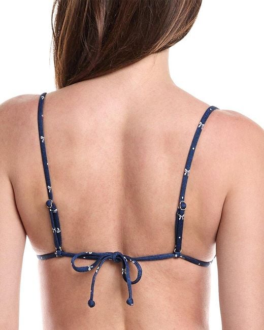 WeWoreWhat Blue Cooper Bikini Top