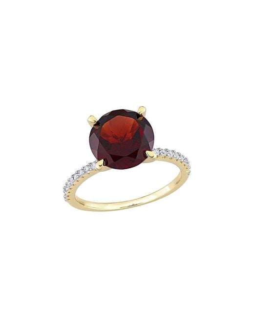 Rina Limor White 4.50 Ct. Tw. Garnet, Topaz Solitaire Ring