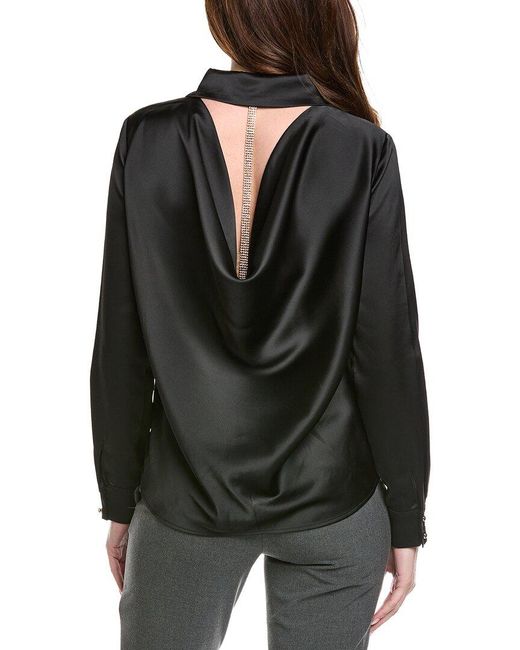 Joseph Ribkoff Black Button-Down Shirt