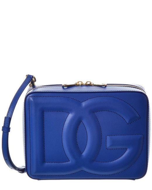 Dolce & Gabbana Blue Dg Medium Leather Camera Bag