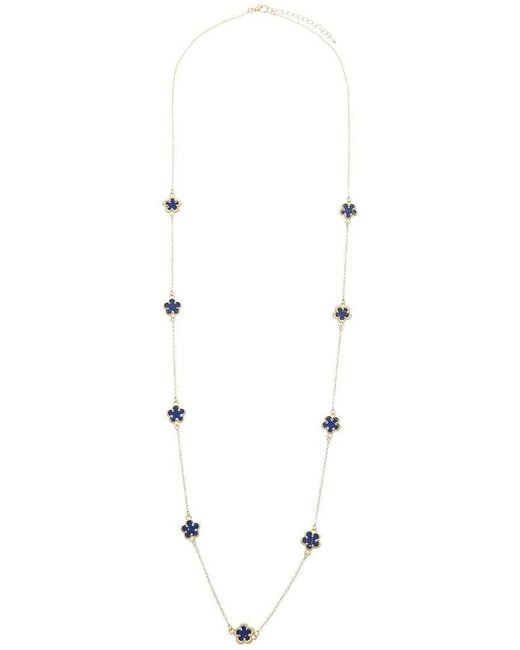 Juvell White 18K Plated Clover Necklace