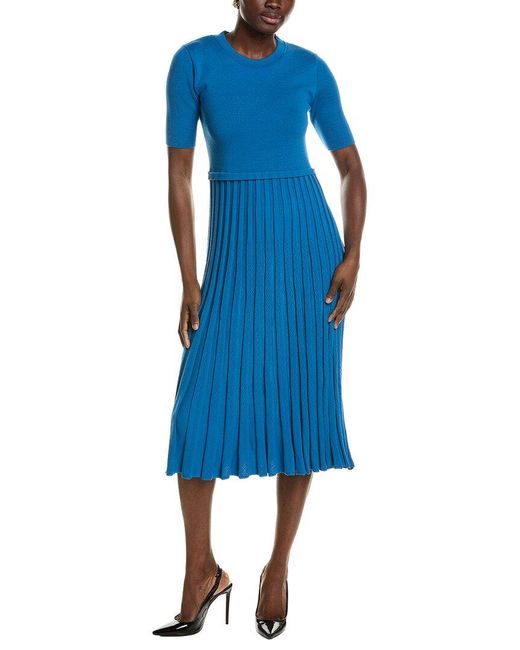 Tahari Blue The Vesper Sweaterdress