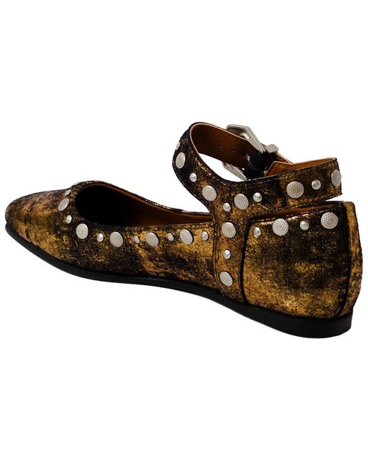 Free People Brown Mystic Mary Leather Flat