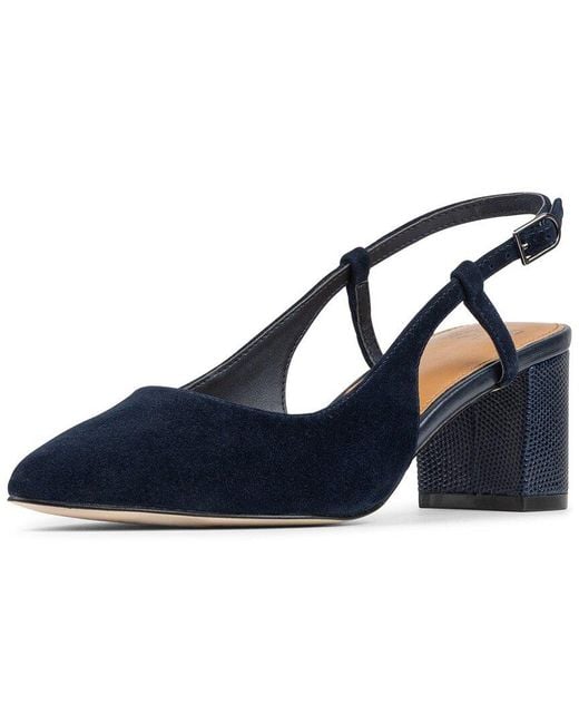 Donald J Pliner Blue Shanie Suede Slingback
