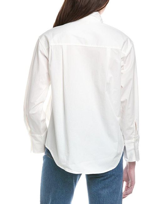 Line & Dot White Kinny Top