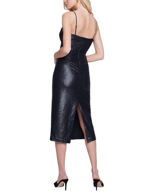 L'Agence Blue Femme Sequin Cutout Dress