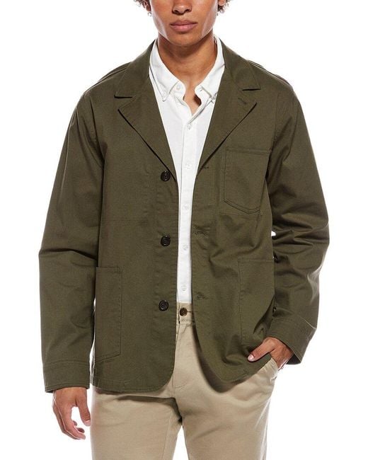 Officine Generale Green Officine Generale Sycamore Twill Jacket for men