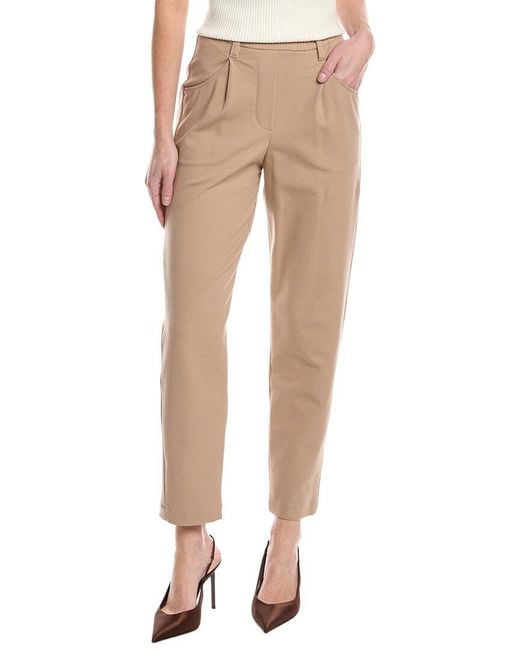 Brunello Cucinelli Natural Pleated Pant