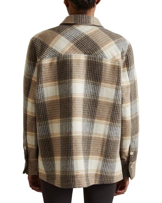 Reiss Multicolor Phoebe Check Wool-Blend Shacket