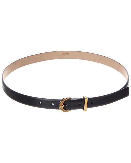 Khaite White Luna Leather Belt