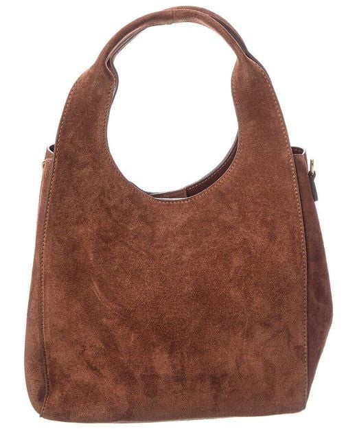 Persaman New York Brown Suede Hobo Bag