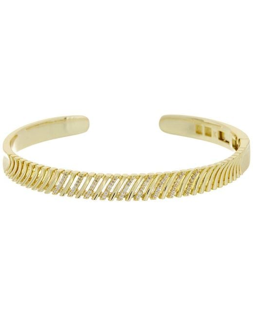 Juvell Metallic 18K Plated Cz Bangle Bracelet
