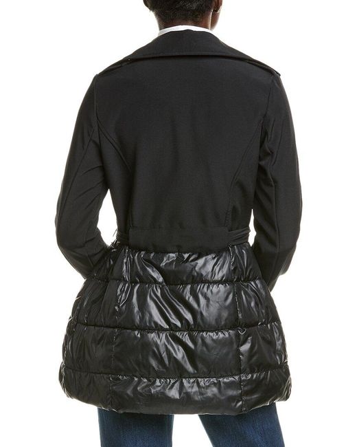 Nicole Miller Black Soft Shell Trench Coat