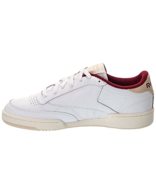 Reebok White Club C 85 Leather Sneaker for men
