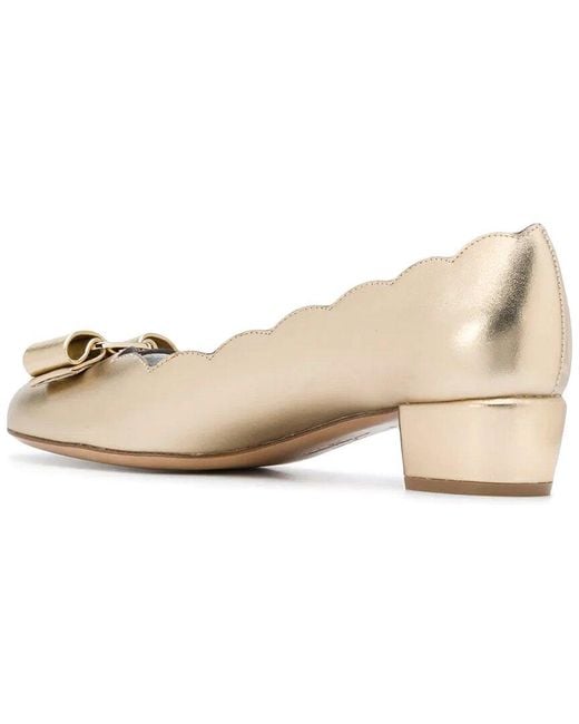 Ferragamo White Vara Bow Leather Pump