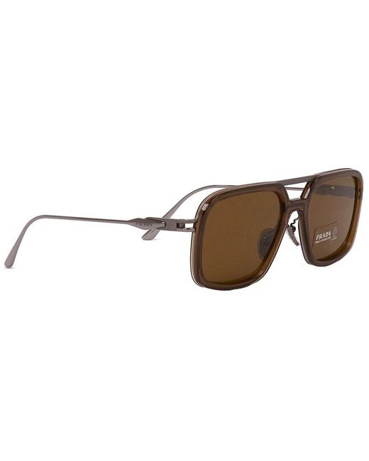Prada Brown Dnu Dupe Pr57zs 55mm Sunglasses for men