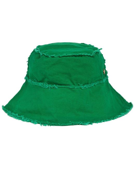 Jocelyn Green Frayed Bucket Hat