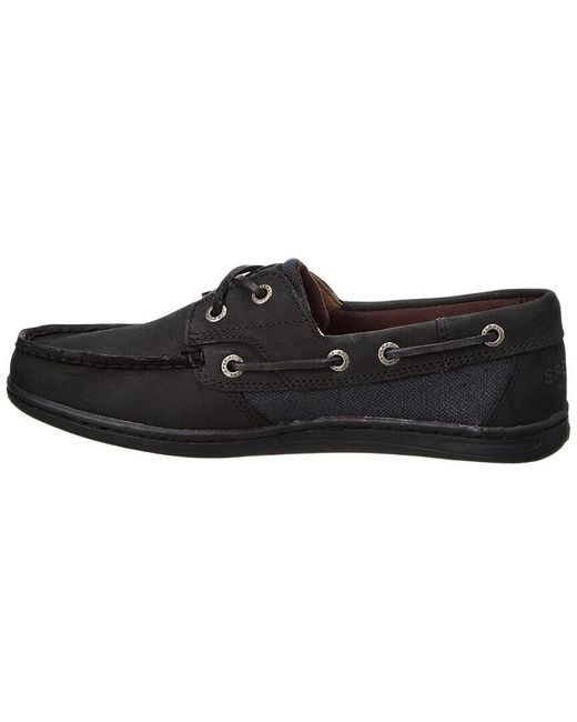 Sperry Top-Sider Black Koifish Leather Boat Shoe