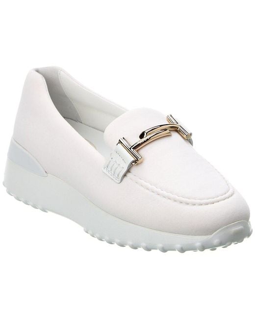 Tod's White Tods Double T Loafer