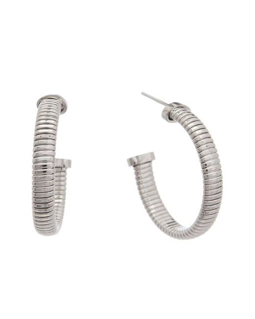 Juvell White 18K Plated Goose Hoops