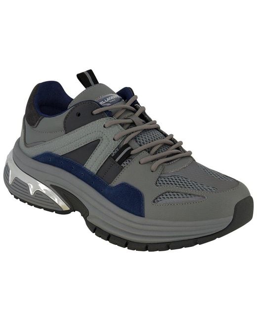 Karl Lagerfeld Blue Leather Sneaker for men