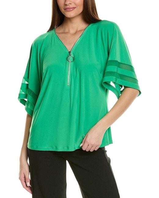 Joseph Ribkoff Green Kimono Sleeve Top