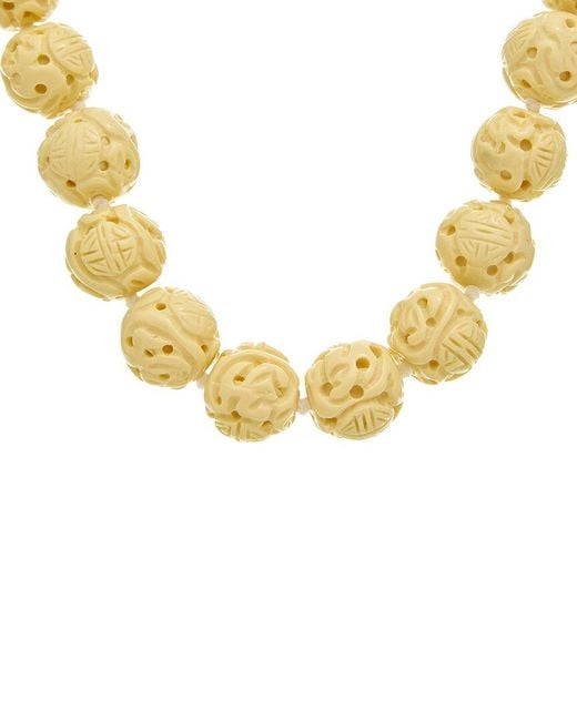 Kenneth Jay Lane Metallic Plated Beaded Necklace