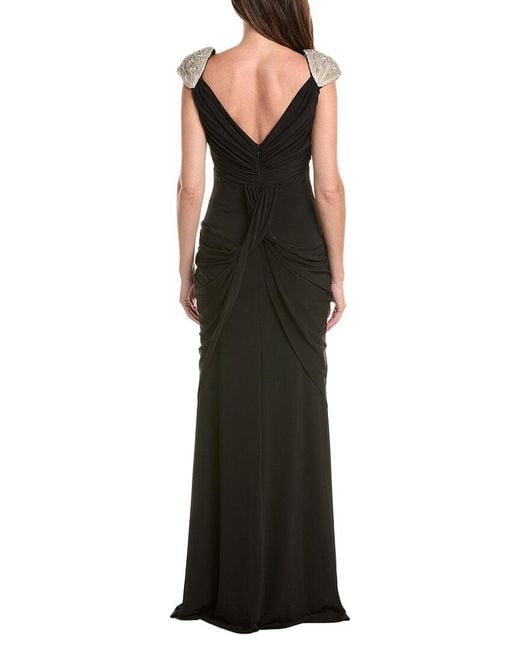 Issue New York Black Solid Embellished Maxi Dress