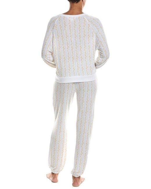 Honeydew Intimates White 2Pc Star Seeker Brushed Jersey Lounge Set