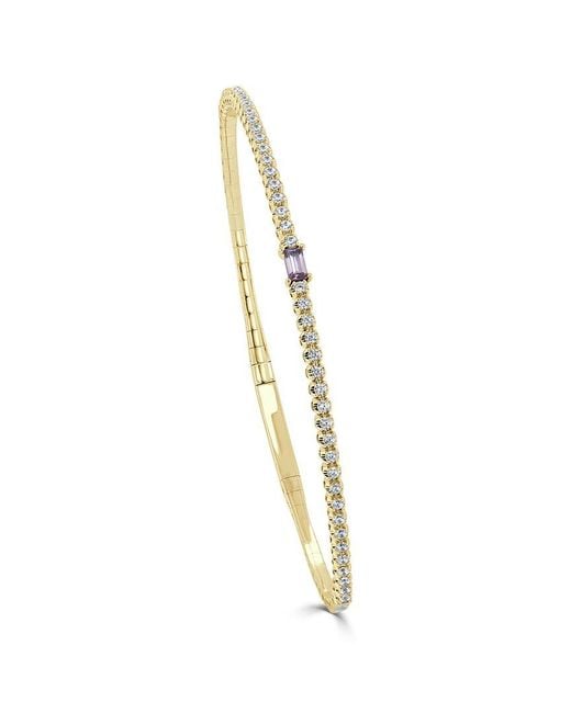 Sabrina Designs Metallic 14k 0.56 Ct. Tw. Diamond & Ruby Bangle Bracelet