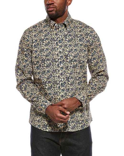 J.McLaughlin Gray Collis Woven Shirt for men