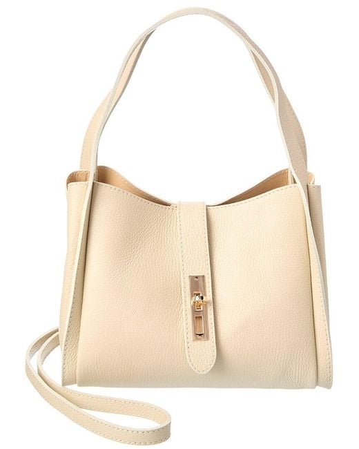 Isabella Rossetti Natural Talia27 Leather Shoulder Bag