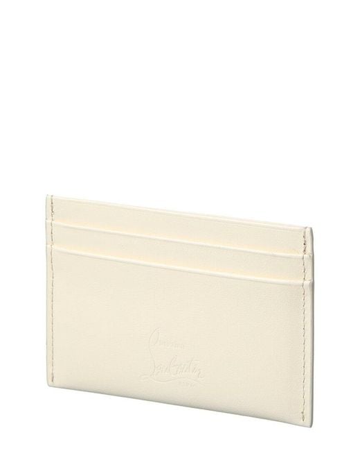 Christian Louboutin Natural Bettina Leather Card Holder