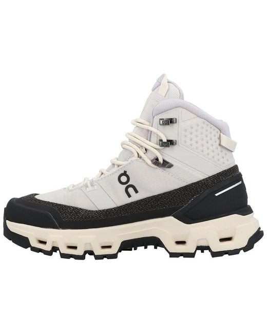 On Shoes White Cloudrock Trek Waterproof Canvas Sneaker