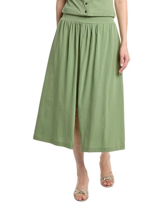 Nation Ltd Green Vida Midi Skirt