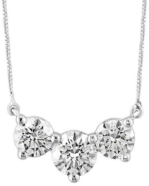 Effy Fine Jewelry Metallic 14K 2.25 Ct. Tw. Lab-Grown Diamond Necklace