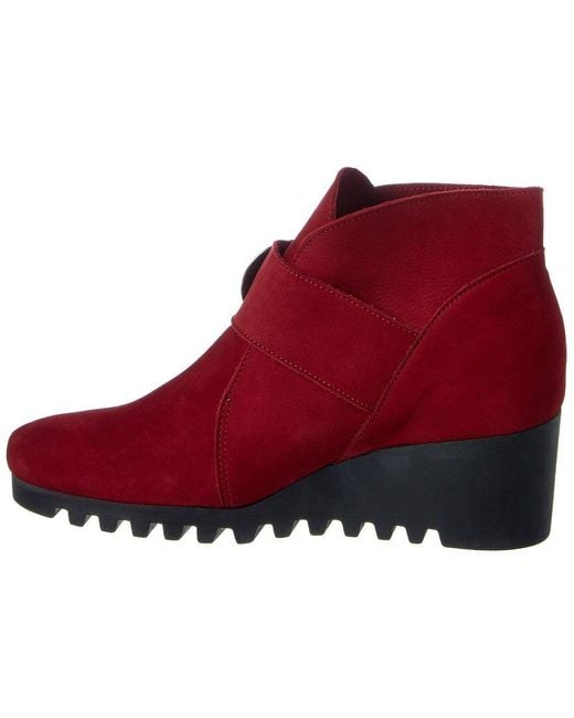 Arche Red Larrie Leather Ankle Boot